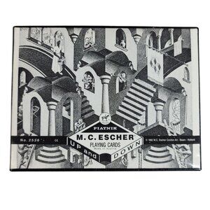 Piatnik M.C. Escher Playing Cards 2 Decks Up and Down Austria No 2536 1992 NEW